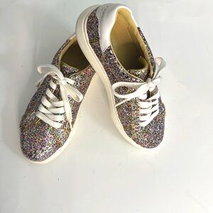 Kate Spade New York Size 7 Multicolor Glitter Sneakers with White Laces